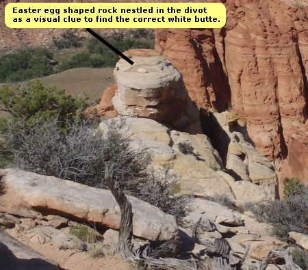 A closer view of the white butte.