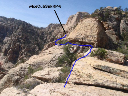 Diagram of the route leaving the point with a view over Red Rock Scenic Loop.