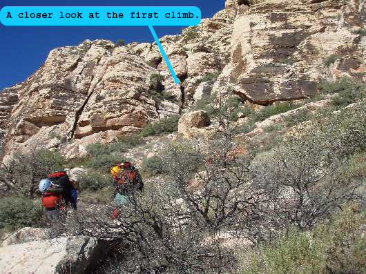 A closer look at the first climb.