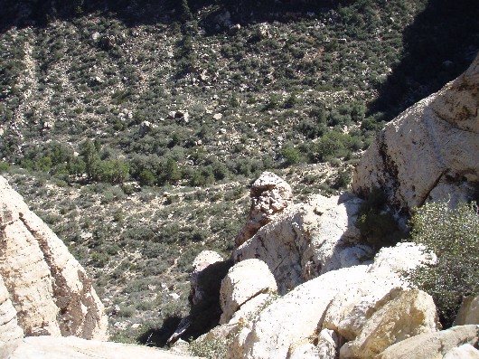 A look down the second gully.